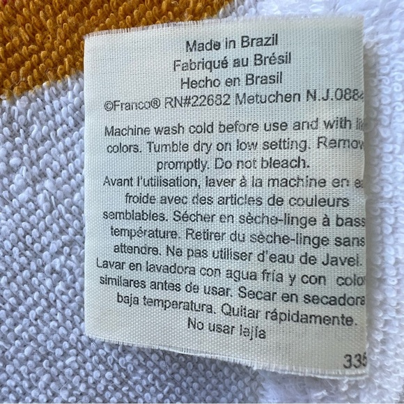 VTG Disney 101 Dalmatians Beach Towel Franco 100% Cotton Made In Brazil 27x53 - Picture 10 of 10